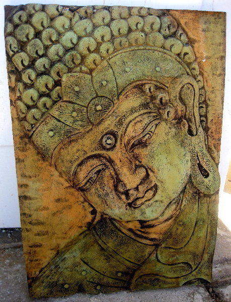 Plaque - Buddha Thai Ornate Large - Click Image to Close